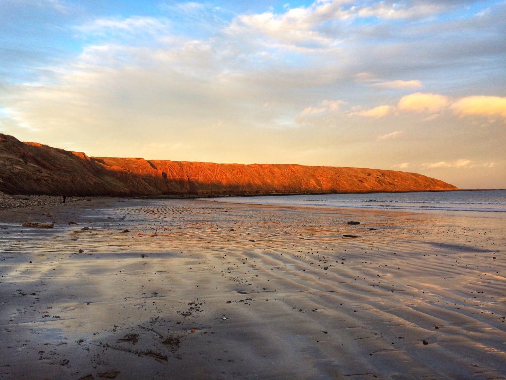 Carr Naze, Filey, at sunset