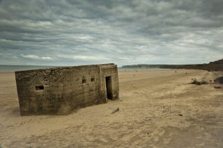 Second World War pillbox on Filey Beach