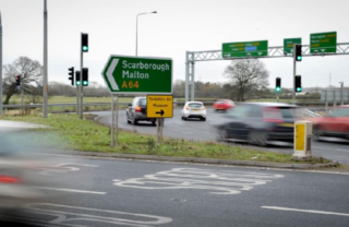 A64 road junction