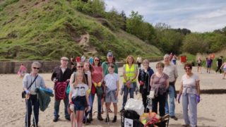 Beach clean volunteers