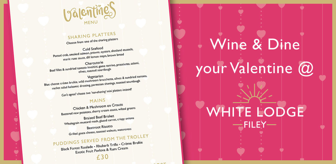 valentines menu white lodge hotel filey